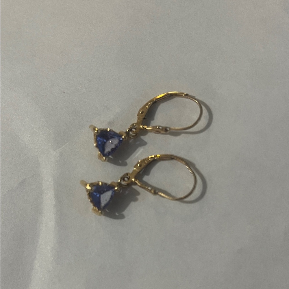 Real Gold 14k with Amethyst Center 14k Gold